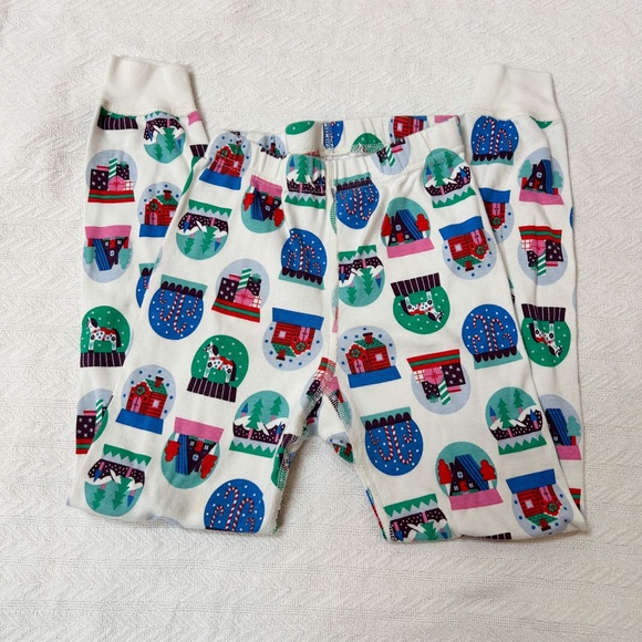 Hanna Andersson Pajama Set Winter Snow Globes Size 6-7 - festive, charming - Picture 7 of 10